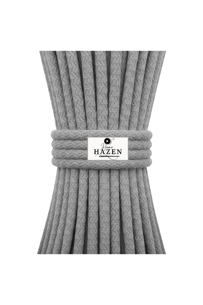 Hazen Home Κορδόνι Βαμβακερό 6-7 χιλιοστά 20-25 μέτρα Μισό κιλό Σχοινί - Γκρι