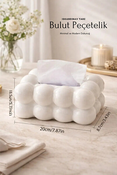 EG75 İskandinav Tarz Bulut Peçetelik Pinterest Stil Dekoratif Masaüstü Plasti...