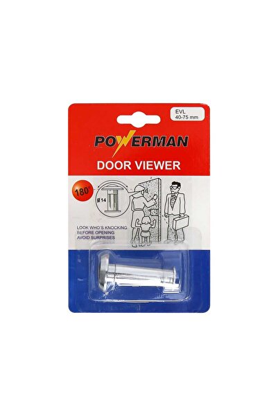 POWER MAN Powerman Door Viewer 75mm Silver