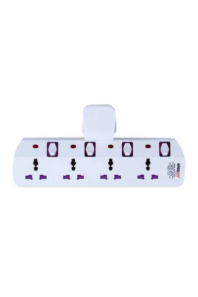 Elexon 4Way T Socket With Individual Switches