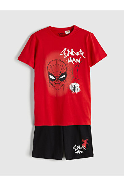 LC Waikiki Set de pijamale scurte pentru băieți, cu imprimeu Spider-Man