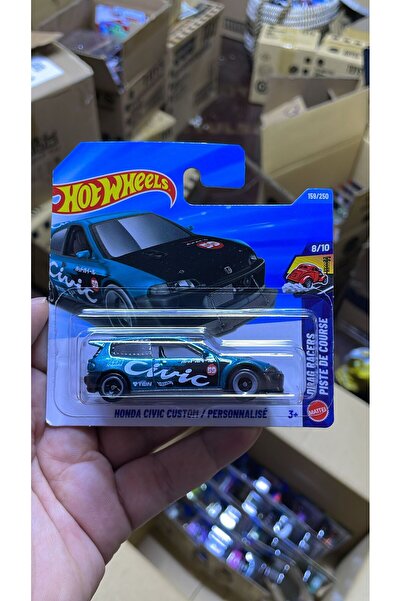 HOT WHEELS Honda Civic Custom Mavi Metal Oyuncak Araba
