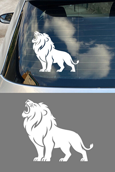 MIGNATIS Kral Aslan Oto Sticker - Güçlü Aslan Figürlü Araç Sticker - Araba Ak...