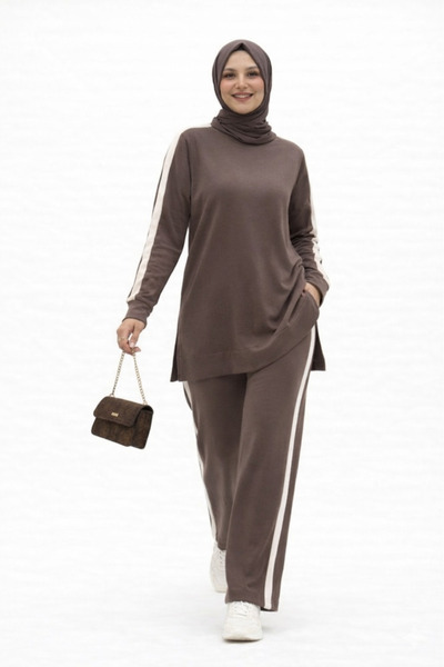 EYMA |   With Line Details - Earth Color Extra Comfortable |   Women's Two-Pi...