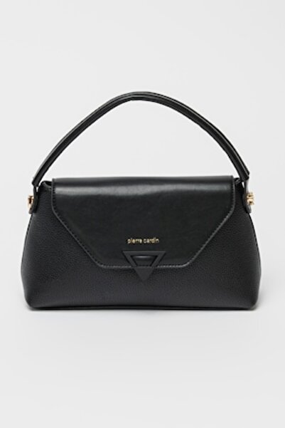 Pierre Cardin , Geanta din piele ecologica cu bareta de umar, Negru
