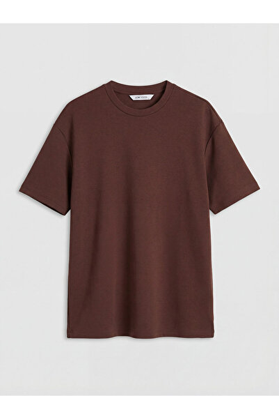 LC Waikiki Brown loose fit basic soft touch t-shirt from gulis gym