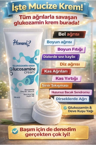 HOMM BİTKİSEL ÜRÜNLER Glikozamin krem
