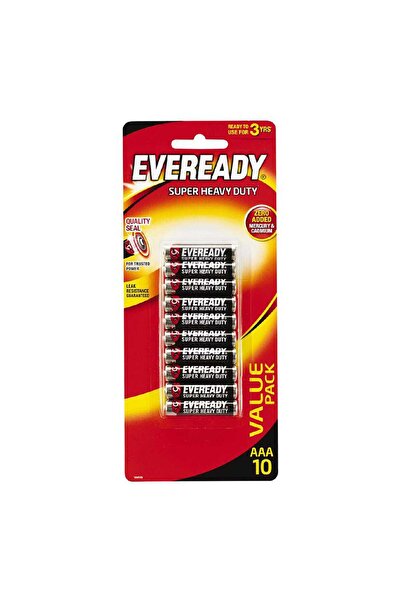 Eveready Super Heavy Duty Batteries AAA 1212HP 10 Pcs Pack.