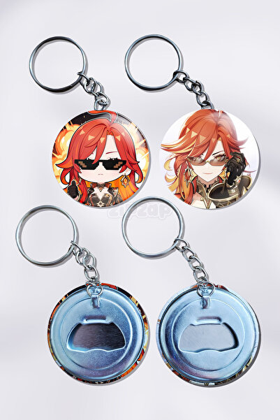 ZipZap Μπρελόκ Διακοσμητικό Τσάντας Mavuika Genshin Impact (2 ΤΕΜ)