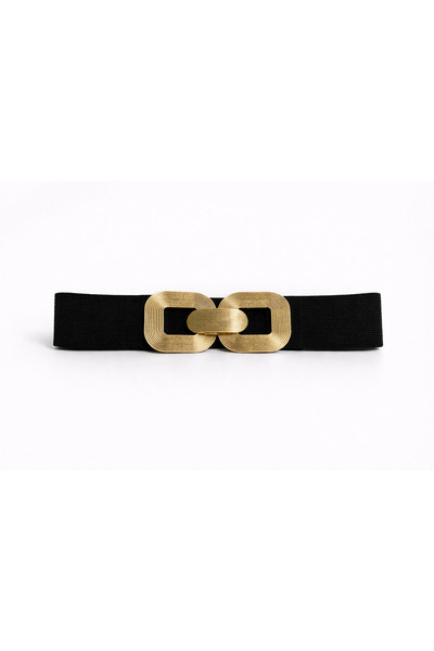 Bianco Lucci Γυναικεία ελαστική φαρδιά ζώνη με αγκράφα 1807 KMR009