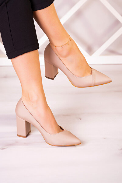 Erkan Saçmacı Βραδινά παπούτσια με χοντρό τακούνι και μυτερή μύτη Belinda Plu...