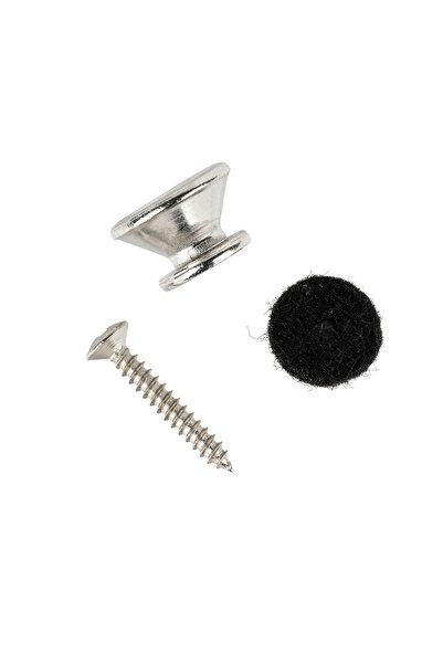 Ortega OSTP2-CR Κιτ Κουμπιών Ιμάντα Χρωμίου για Κιθάρα (2 Πείροι, Βίδες & Ροδ...