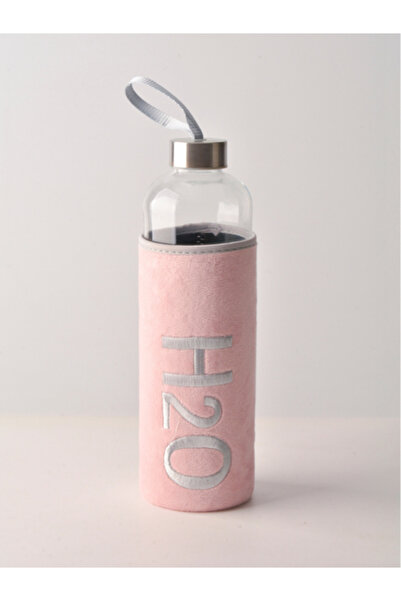 Tohana H2O Peluş Kılıflı Cam Matara 1000 ML Siyah - Renk Seçenekli