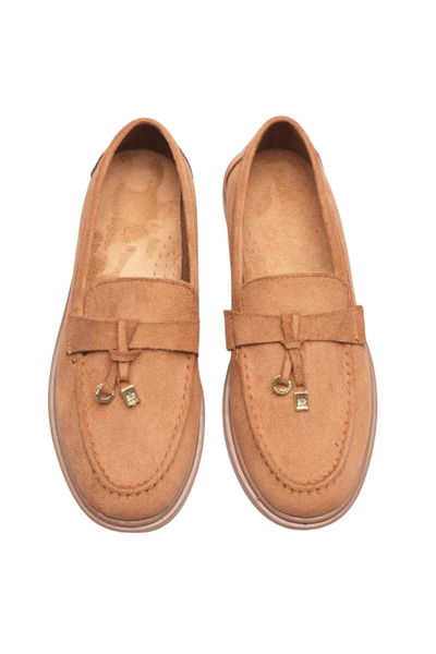 Barinoska Women's Suede Loafer Shoes Black Beige Tan Bitter Brown Daily Comfo...