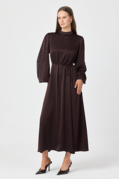 VAVİNOR Βραδινό φόρεμα Evora Saten - Καφέ