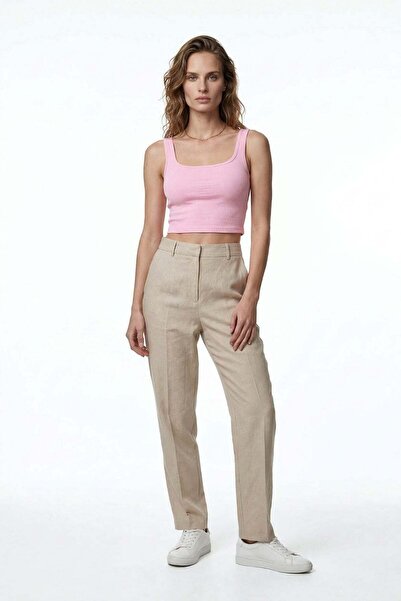 HAKKE Γυναικείο Αθλητικό Τοπ με Τετράγωνο Γιακά και Εφαρμοστή Γραμμή