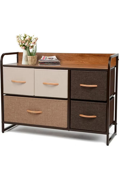 Cady One أدراج تخزين بتصميم عصري مع رف، 5 ادراج تخزين ادراج منظمة ارفف خزانة ...