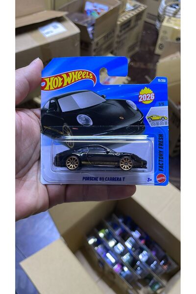 HOT WHEELS Porsche 911 Carrera T Siyah Metal Koleksiyon Oyuncak Araba