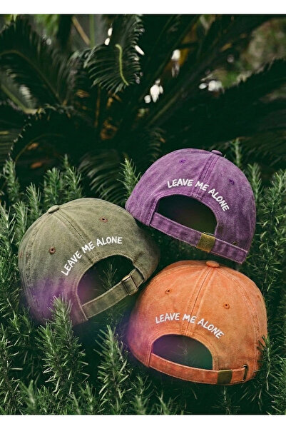 emybox Unisex Arkası Baskılı Yıkamalı Pamuk Şapka -Arkası Yazılı Ayarlanabilir Eskitme Vintage Kep