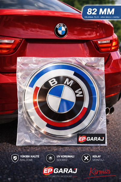 EP GARAJ OTOMOTİV 🚗 BMW 82 MM BAGAJ LOGOSU (AMBLEM)