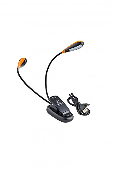 Ortega OML-D Επαναφορτιζόμενο Φωτιστικό Αναλογίου LED – Μαύρο, Διπλό Εύκαμπτο...