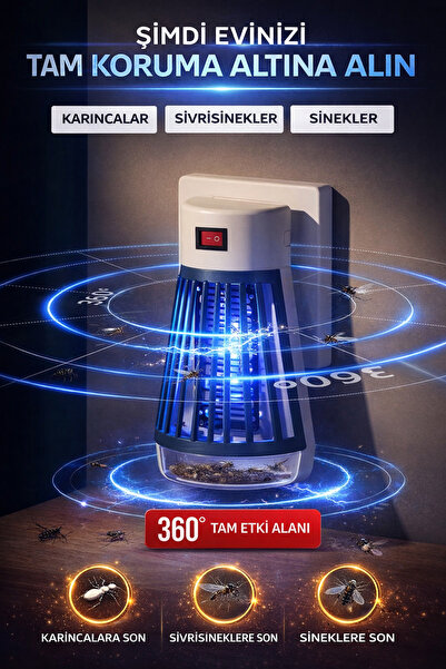 xolo Priz Tipi Sivrisinek Öldürücü UV Işıklı Elektrikli Sinek Kovucu 360° Etkili LTX01