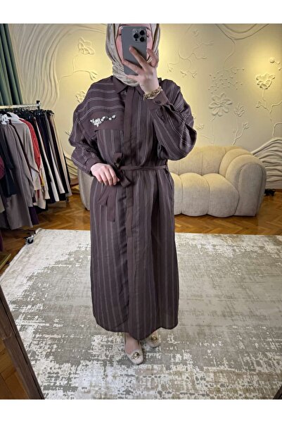 Ceremony Oyster Embroidered Miranda Dress Brown