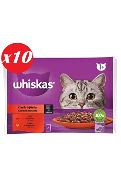 Whiskas Pouch Sos Sığır.Tav Yetiş Kedi Kon. 4x85gr Set 10'lu