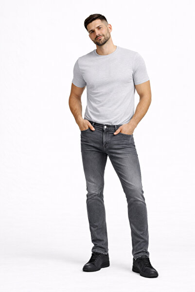 Erkek Slim Fit Kot Pantolon Jeans Spor