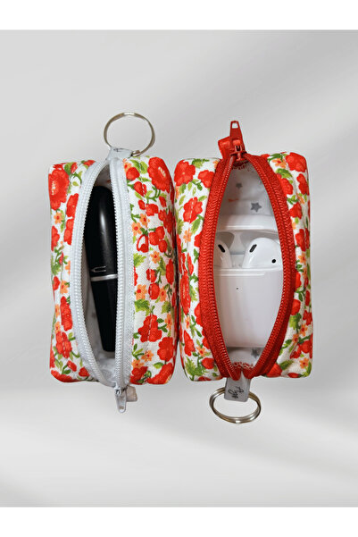 Ays Quilt Çok Amaçlı Anahtarlık Çanta Charm - Airpods Kılıfı - Mini Ruj Ve Bozuk Para Çantası