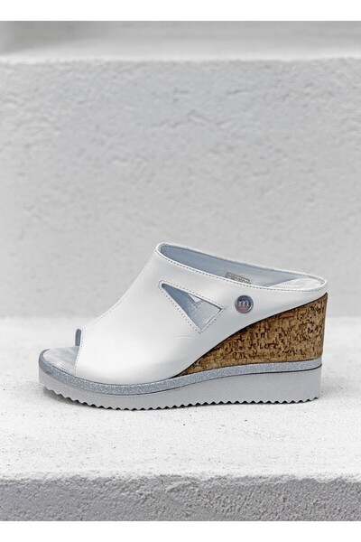 Mammamia D26YT-1835 ΓΝΗΣΙΕΣ DE Δερμάτινο OL Σφηνοειδές τακούνι RLİK ΟΡΘΟΠΕΔΙΚ...