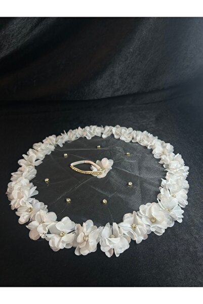 Bridal Luxe Gelin mendili Arnavut mendili nedime mendili tüllü dantel gold ta...