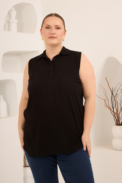 gor Bluză de damă O6804 Negru