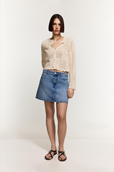 LEFTIES Basic denim etek