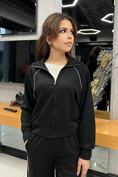 sunfyre ΓΥΝΑΙΚΕΙΟ Σετ Φόρμας από Ύφασμα Modal με Ρίγες και Φερμουάρ στα Φαρδι...