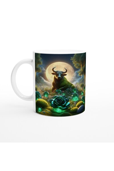 Generic Brand Taurus Printed Coffee Mug - Zodiac Garden under the Moonlight Vs3