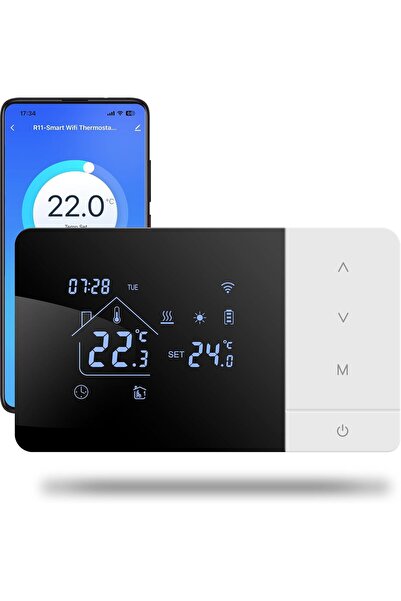 BEOK CONTROLS Tuya W506 Θερμοστάτης WiFi 2-καλωδίων για Λέβητες Αερίου, Καθημ...