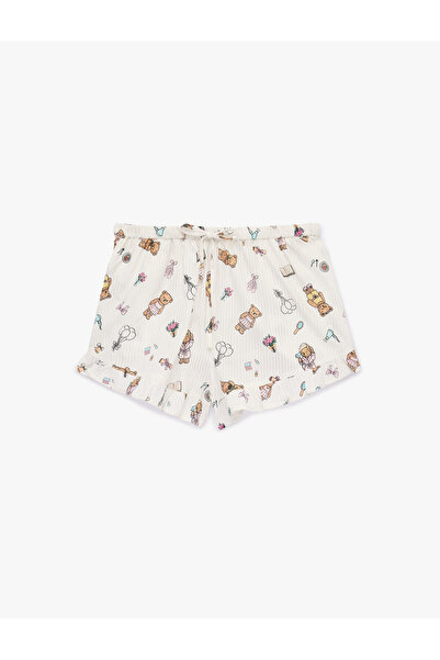 Koton Βαμβακερό εμπριμέ μίνι σορτς με άνετη εφαρμογή για ύπνο