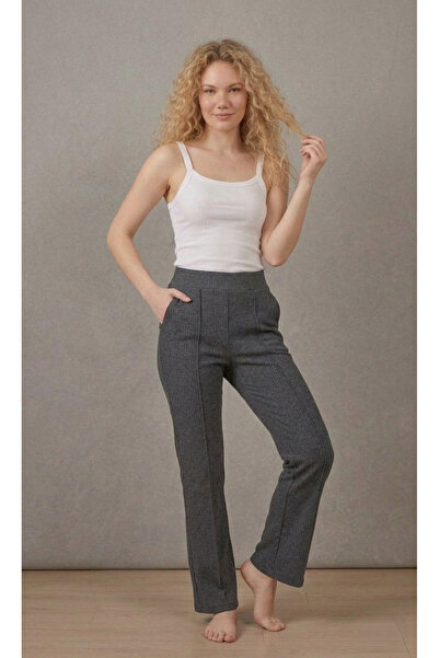 RELAXGİYİM Γυναικείο παντελόνι ισπανικού στυλ με διπλές τσέπες από ύφασμα Pan...