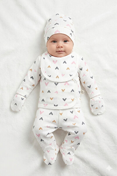 Baby Shez طقم ملابس داخلية للأطفال حديثي الولادة مكون من 5 قطع مصنوع من القطن...