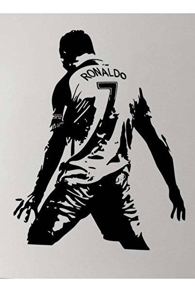 Droplyte Ronaldo Wall Stickers Vinyl Self Adhesive Wallpaper For Livingroom B...