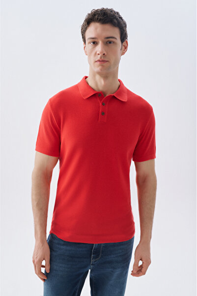 Mudo سترة تريكو بأكمام قصيرة وياقة بولو مع أزرار