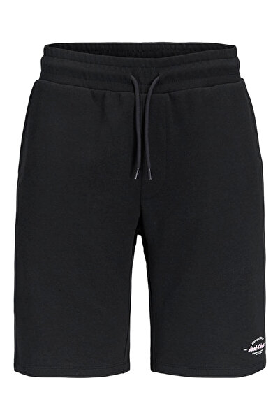 Jack & Jones Jpstgordon Brandon Sweat Shorts Μεσαίο Μαύρο Ανδρικό Σορτς 12292136