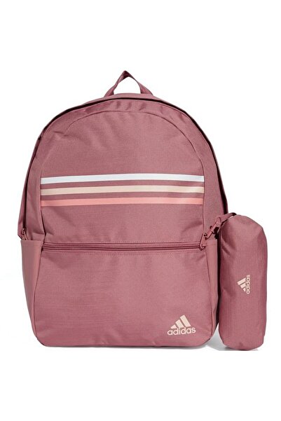 adidas Κλασικό Σακίδιο Πλάτης με 3 Οριζόντιες Ρίγες, Ροζ, 44x36x15 εκ.