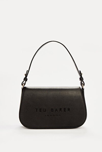 Ted Baker Siyah Düz Cilt Omuz Çantası