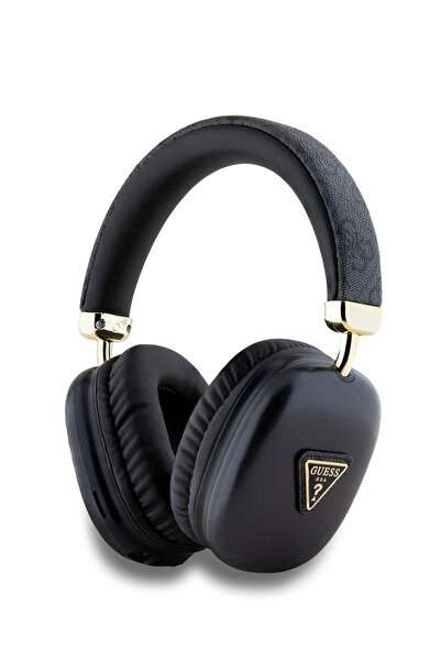 Guess Wireless Headphones with Triangle Logo, Bluetooth 5.3, 32h, USB-C, Black