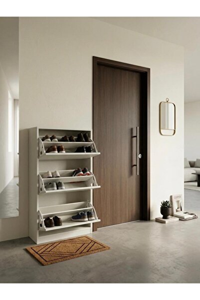 Epos MONA 3 Kapaklı Kayar Raflı Düşer Kapaklı Ayakkabılık