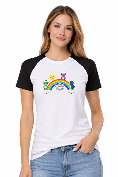 FREAK T-SHIRT تي شيرت مطبوع بأكمام راجلان للجنسين - تصميم شخصيات لطيفة وبسيطة
