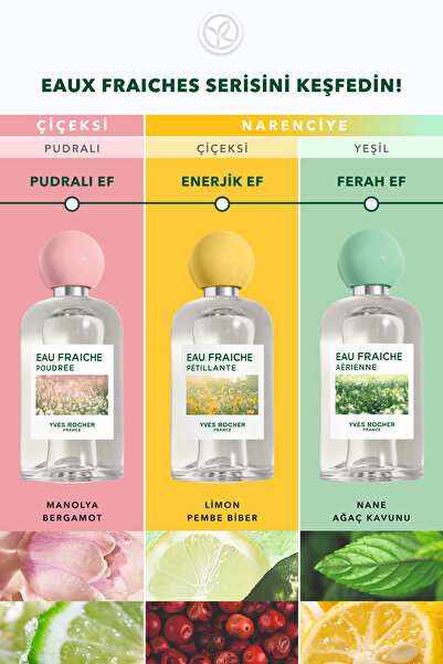 Yves Rocher Pudralı EF- Eaux Fraiches-Vegan-100ml