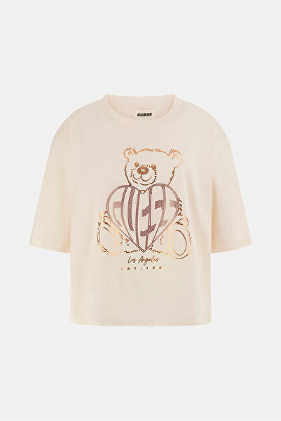 Guess Rhinestones % 100 Pamuk Regular Fit Taşlı Logolu T Shirt V5RI09I3Z14 T ...